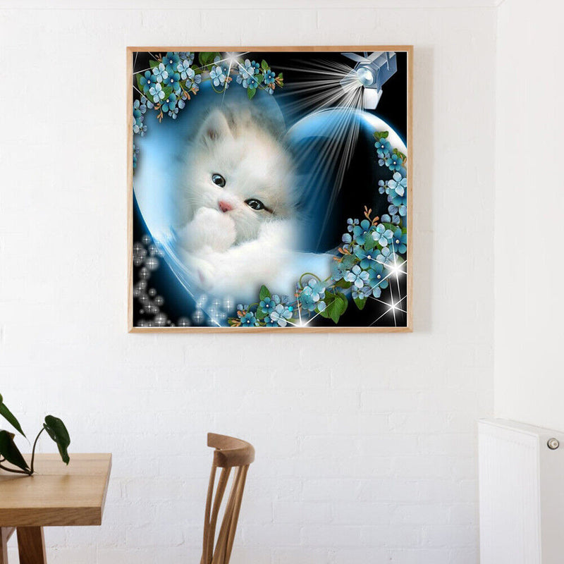 Mosaic Diamond Painting Full Round Drill Handmade 5D Shining Cat DIY Kit Craft
