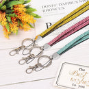 Crystal Retractable Rhinestone Necklace Hanging Rope Lanyard Neck Strap