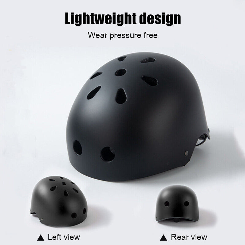 Children Skateboard Plum Helmets Bike Skating Protective Helmet (Black L) Newly