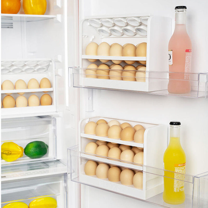 Household 30 Egg Storage Box Fridge Egg Storage Rack Holder Kitchen Container