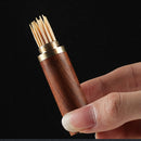 Multifunction Rosewood Wood Toothpick Holder Storage Box Bucket Case Craft Newly