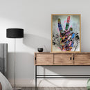 Hand Painted Oil Paint by Numbers DIY Scrawl Hand Drawing Wall Decoration Gift