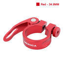 MTB Bike Road Quick Release Seat Post Clamp Saddle Tube Clip (Red 34.9mm) Newly