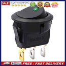 3 Models LED DIY Round Light Rocker Switch Power Button Switches (Green)