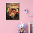 5D Handmade Canvas Mosaic Old Couple Full Diamond Painting Point Drill Craf