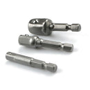3pcs Hex Shank Drive Screwdriver Drill Bit Electric Socket Wrench Adapter Newly