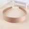 Solid Color Hair Hoops Simple Headband Women Girls Wide Hairband (Beige)
