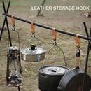 Outdoor PU Leather Hook Camping Tripod Clothes Keychain Hanger Hook (4pcs) Newly