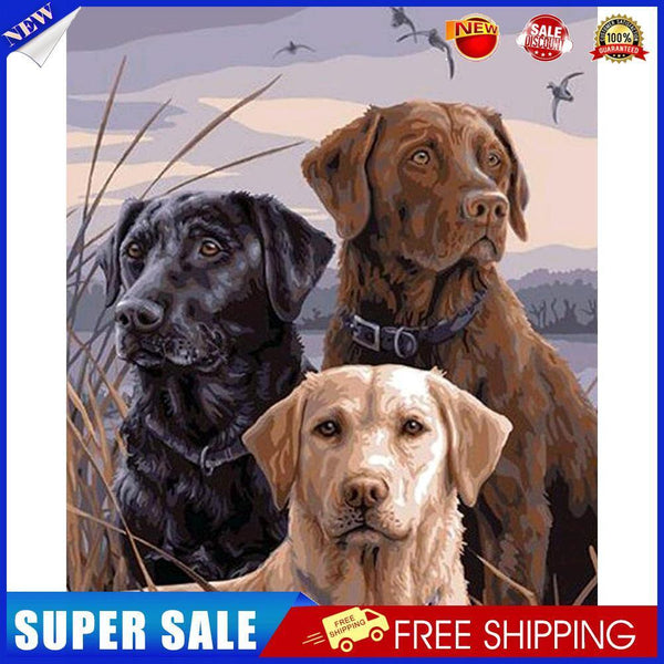 DIY Paint By Number Kit Dog Animal Series No Frame for Home Decoration Art