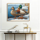 Lakeside Duck Oil Paint By Numbers Kit DIY Acrylic Painting on Canvas Frame