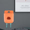 Phone Wall Mounted Holder Detachable Hook Plug Charging Organizer (Orange) Newly