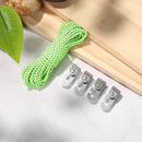 5m Reflective Tent Cord Camping Canopy Awning Fastener Wind Rope Buckle Sets
