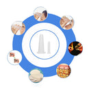 2pcs Silicone Cupping Suction Can Vacuum Face Leg Arm Massage Cup (White) Newly