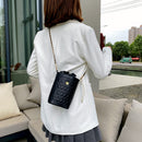 Fashion Women Geometric Bucket Shoulder Bag PU Drawstring Mini Crossbody Bags