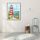 5D Diamond Painting Kit Lighthouse Full Round Drill Rhinestone DIY Wall Craft