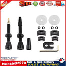 2pcs Bicycle Tubeless Valve Set CNC Machined Anodized Tool (44mm Black) Newly