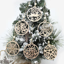 Wooden Pendants Christmas Decorations Xmas Tree Wood Chip Hanging Ornaments