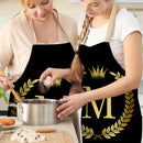 Letter M Kitchen Linen Apron Waterproof Household Cleaning Bibs (82x68cm)