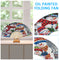 Hand Paint Oil Paint By Numbers DIY Christmas Snowman Drawing Handheld Fan Gift