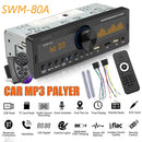 SWM-80A Car Radio BT TF USB AUX Locator Head Unit + Steering Wheel Remote Newly