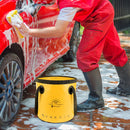 20L Folding Bucket Outdoor Camping Waterproof Water Storage Bags (Yellow) Newly