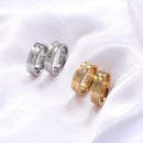 Color Wedding Jewelry Romantic Stainless Steel 6MM Couple Ring Cubic Zircon