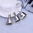 3pcs Stainless Steel Hot Air Nozzles for 858D 878D 898D Soldering Station Newly