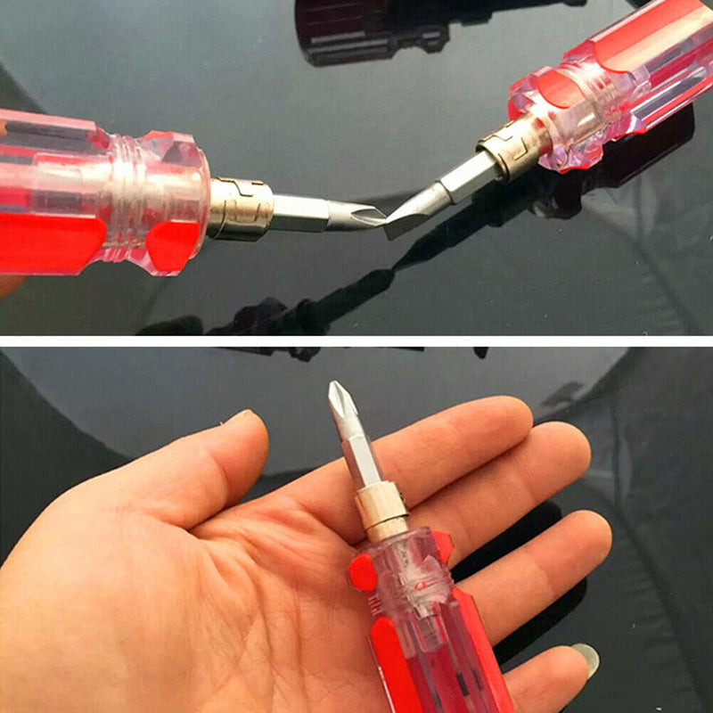 2 in 1 Dual Use Telescopic Screwdriver Cross Straight Ratchet Screwdriver Newly