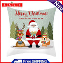 Anti-Fading Christmas Santa Print Pillow Case Sweat-Absorbent Home Sofa Cushion