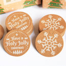Claus Wrapping Supplies Christmas Labels Kraft Tag Hang Tags Gift Wrapping