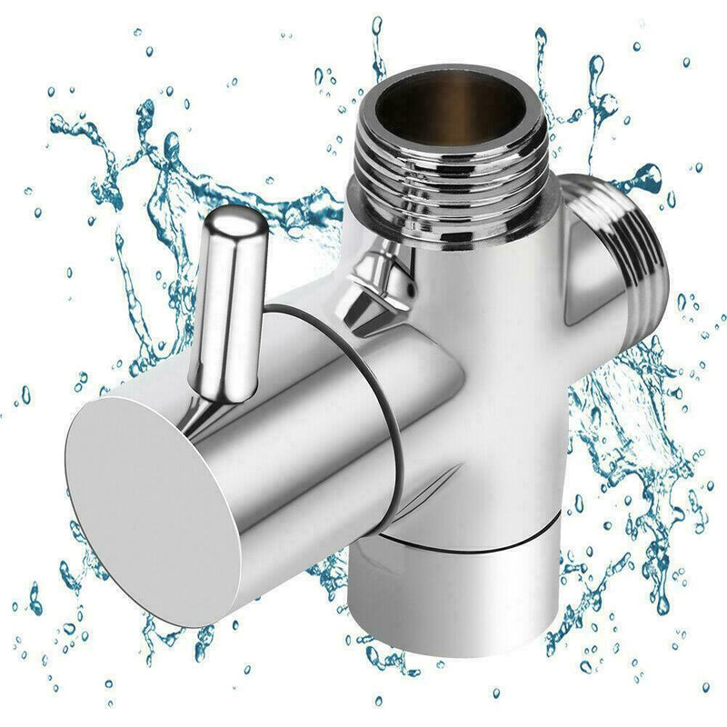 G1/2" 3 Way T-shaped Diverter For Shower Head Arm Best T-valve Diverter L8O3
