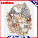 40x50cm Cross Stitch Partial Embroidery Kit Christmas Reindeer Decor Counted