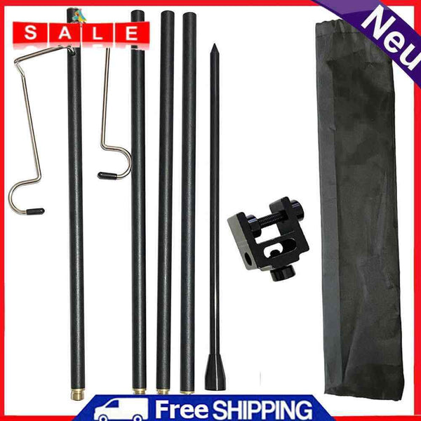 Foldable Lamp Post Pole Kit Detachable Lantern Stand Portable Fishing Hanger