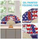 Independence Day Flag Oil Paint Folding Fan By Numbers DIY Home Decoration Gi