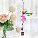 Fairy Angel Wind Chimes Metal Art Wind Bell for Indoor Outdoor Yard (Pink) Newly