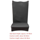 6pcs Thin Elastic Chair Covers Banquet Seat Cases Chair Wrap Decor Grey