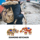 5pcs DIY Full Drill Special Shaped Diamond Painting Elephant Keychain Penda