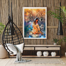 Girl and Wolf Oil Paint By Numbers Kits DIY Craft Coloring Drawing Home Decor