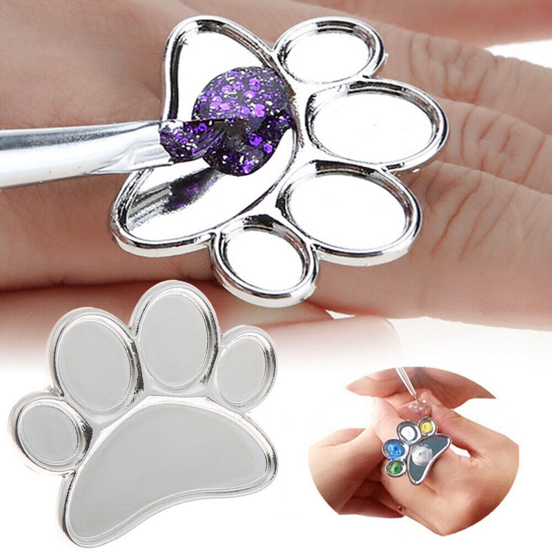 Mini Nail Art Metal Finger Ring Palette Mixing Acrylic Gel Polish Painting