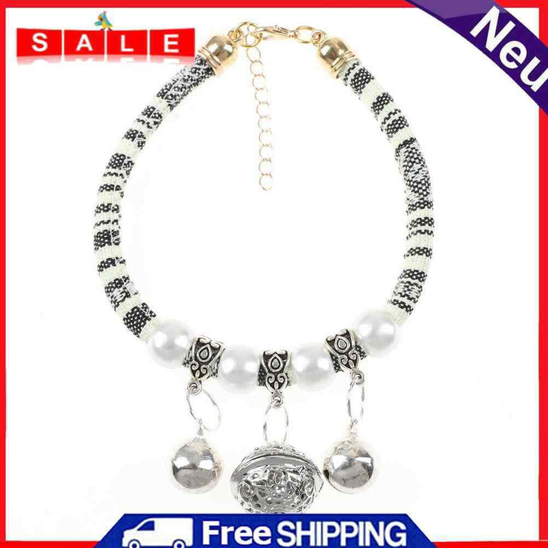 vanpower Dog and Cat Pendant Collar, Braided Rope, with Gloc