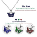 Color Changing Butterfly Necklace Elegant Clavicle Chain Pendant Women Jewelry