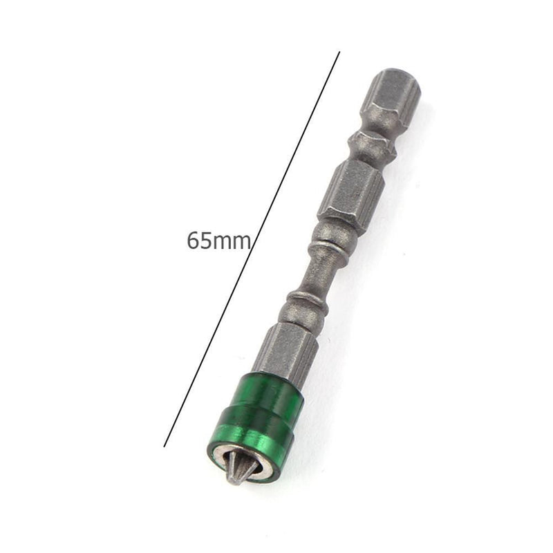 1/4 inch Hex Shank S2 Steel PH2 Magnetic Electric Screwdriver Bits (Green)