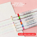 6X Heart Flower Dot Line Shaped Highlighter Pen Color Roller Tip Curve Liner`