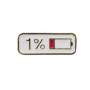 Accessories Clothes Lapel Pin Brooch Enamel Pins 1% Electricity Quantity Badge