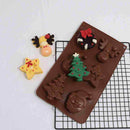 Baking Silicone Mold Christmas 6 With Elk Christmas Snowman Tree P9Q9
