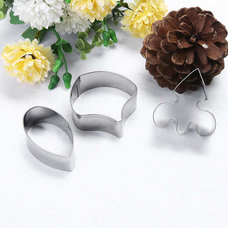 3pcs/set Butterfly Orchid Flower Petal Fondant Cake Mold Cutter Tools Newly