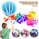 Split Color Mixing Cups for Paints Art Tool 4 Channels Pouring Cup Blue (8)