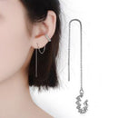 Gifts Ear Cuff Threader Link Chain Earrings Ear Cuffs Climber CZ Ear Piercing
