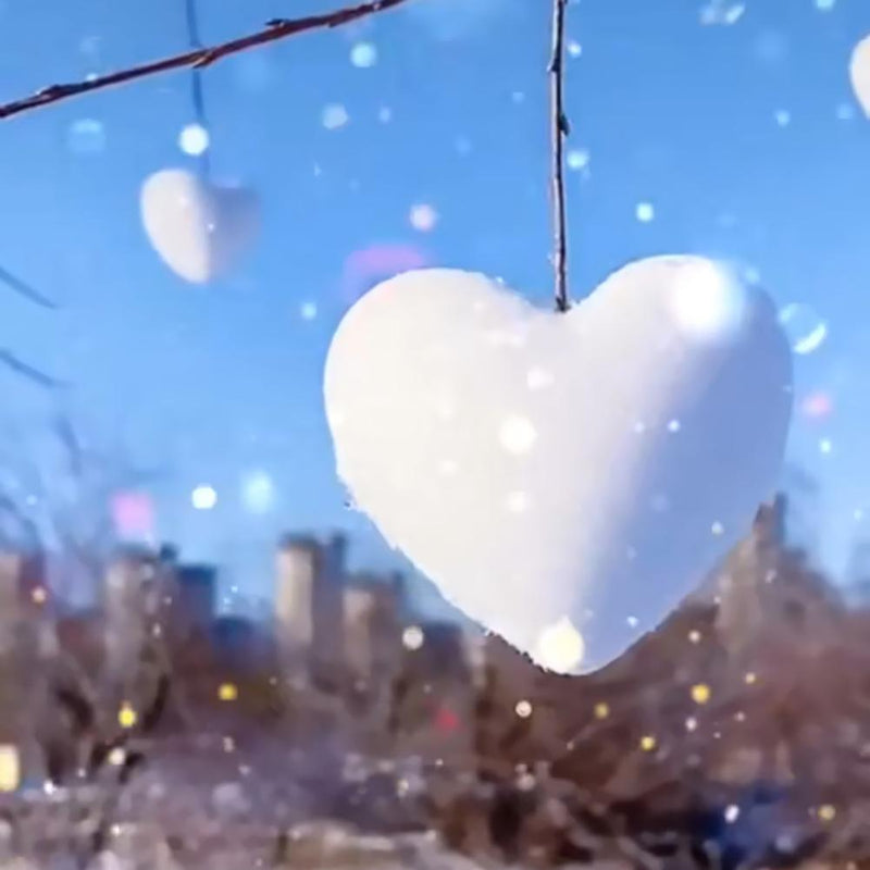 Heart-shaped Snowball Clip Funny Snowball Mold Kids Outdoor Toys (34x8cm)