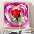 5D DIY Full Square Drill Diamond Paint Heart Rose Mosaic Rhinestone Drawing Kit